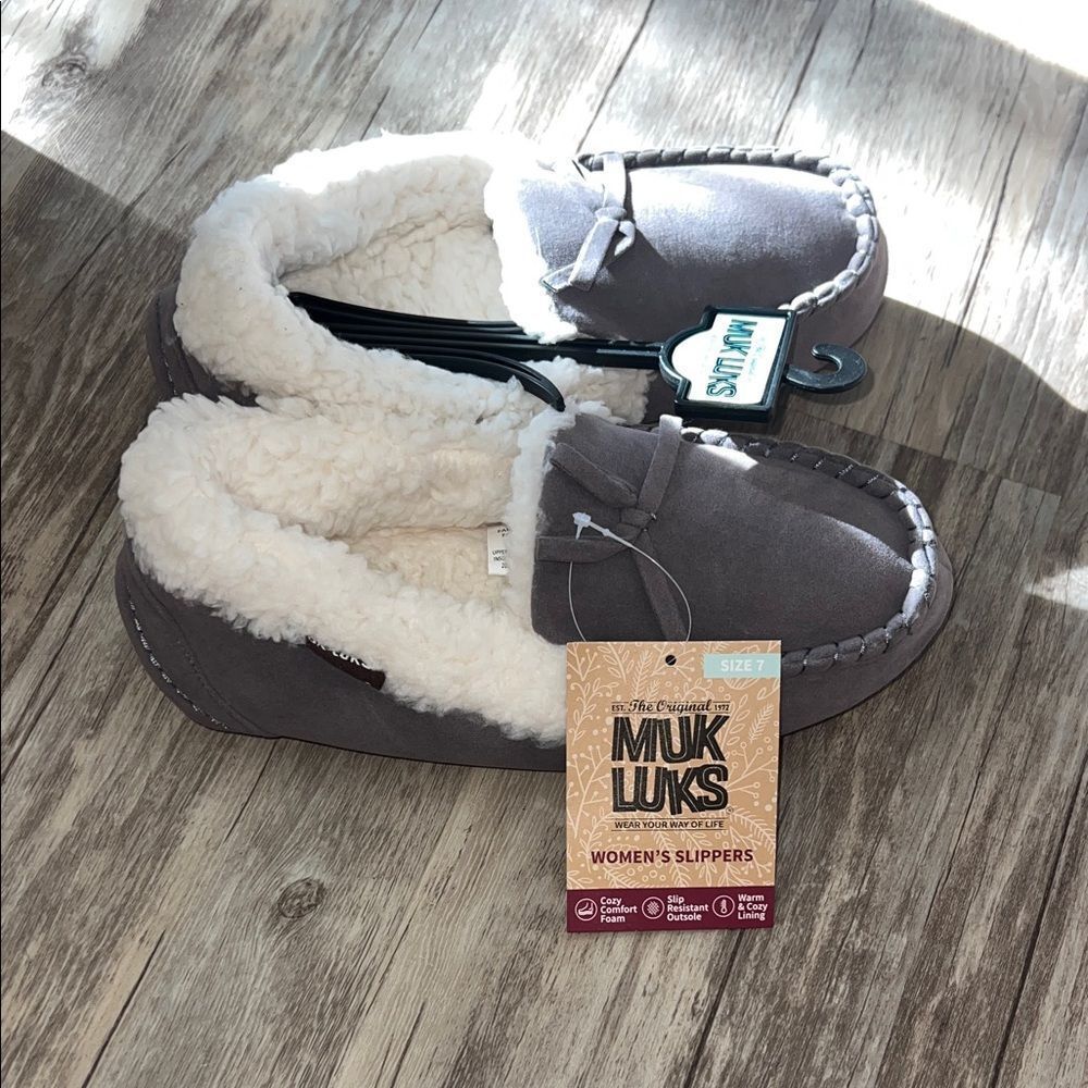 Muk Luks Kids' Soft Gray Slippers